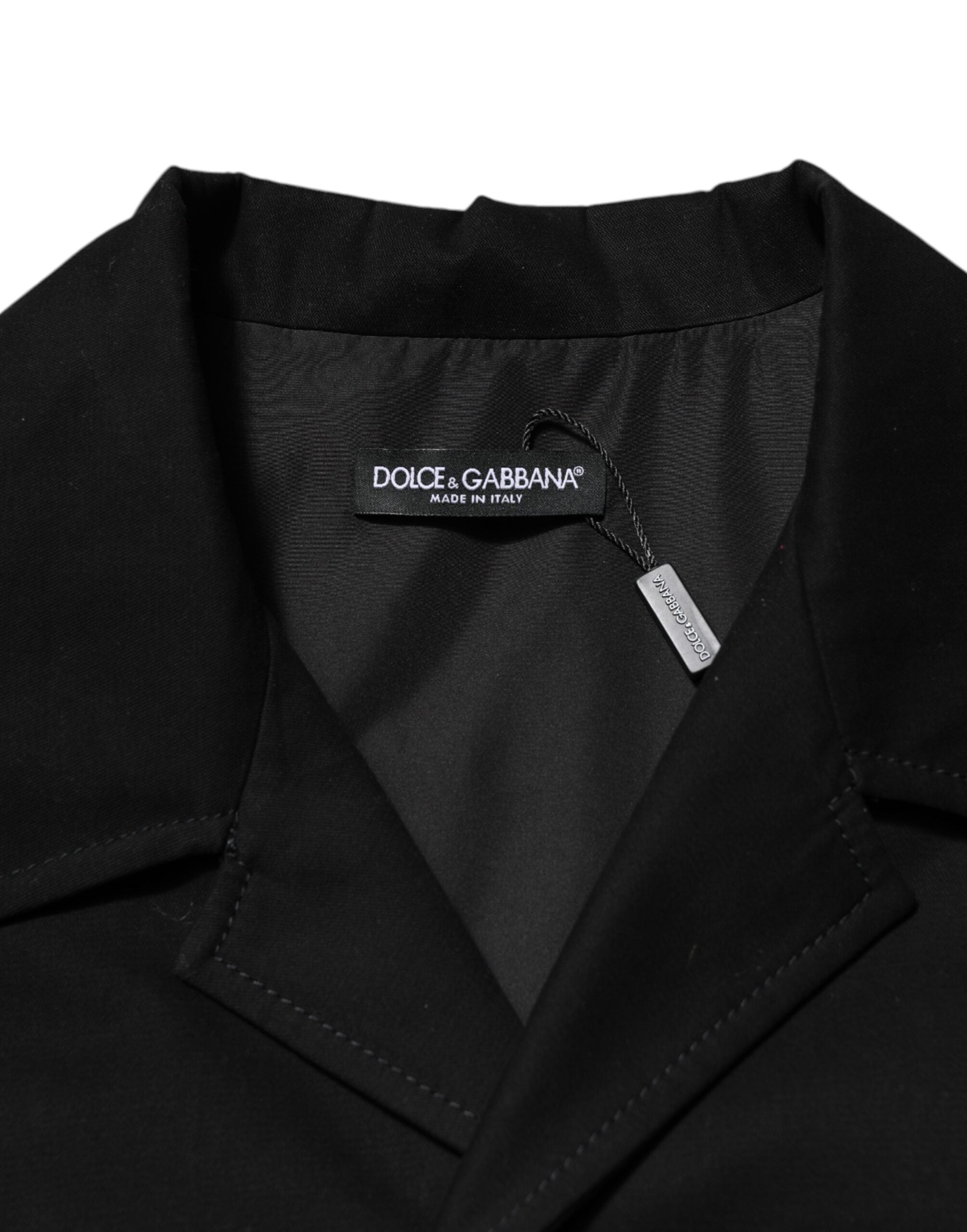 Dolce & Gabbana Black Short Sleeve Button Men's Casual Shirt